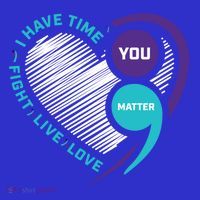 Suicide Awareness Prevention Heart Semi Colon You Matter Great Gift Women's T-Shirt thumb 6