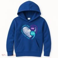 Suicide Awareness Prevention Heart Semi Colon You Matter Great Gift Kids Hoodie thumb 0