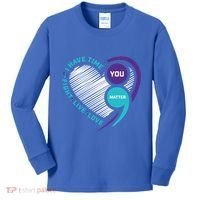 Suicide Awareness Prevention Heart Semi Colon You Matter Great Gift Kids Long Sleeve Shirt thumb 0