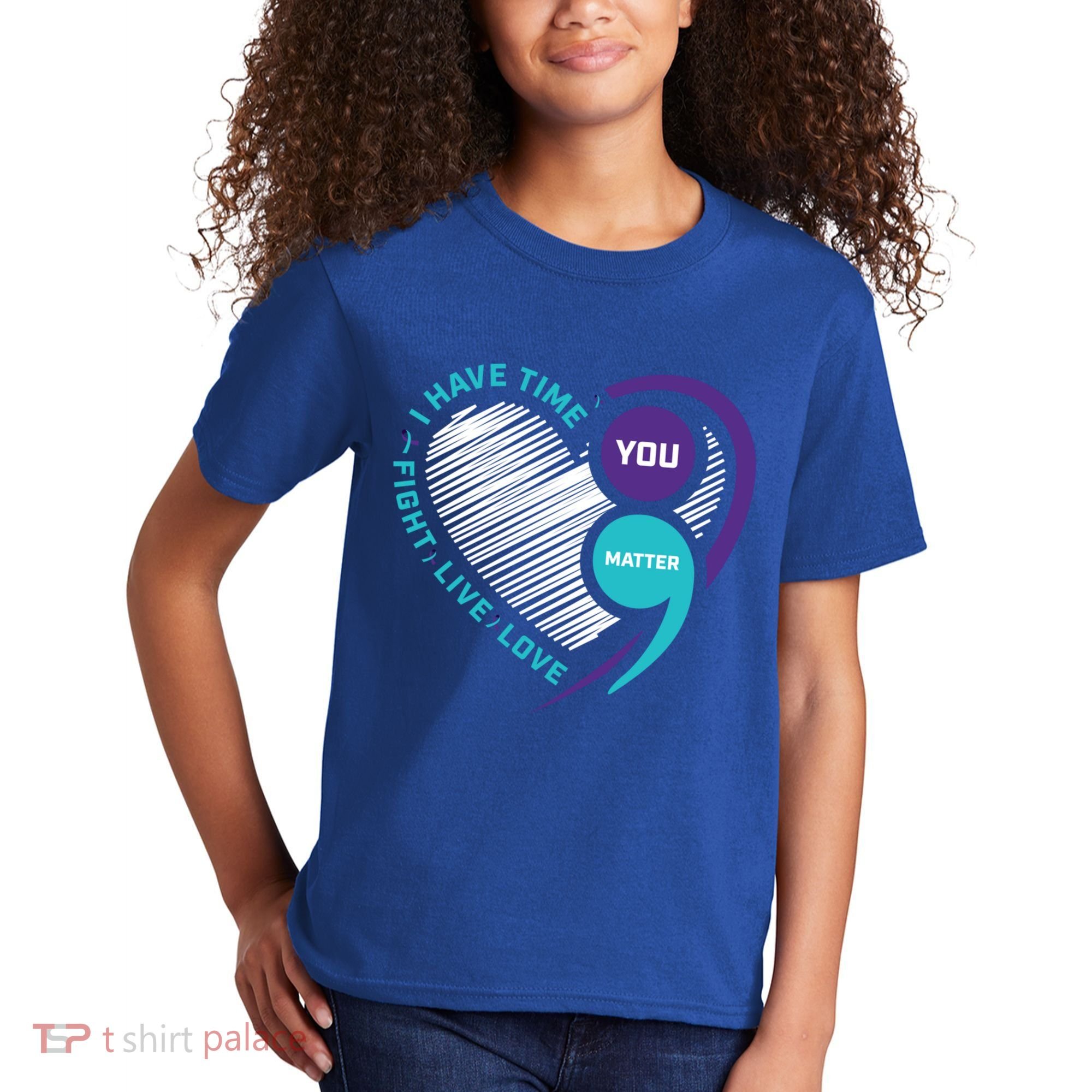 Suicide Awareness Prevention Heart Semi Colon You Matter Great Gift Kids T-Shirt