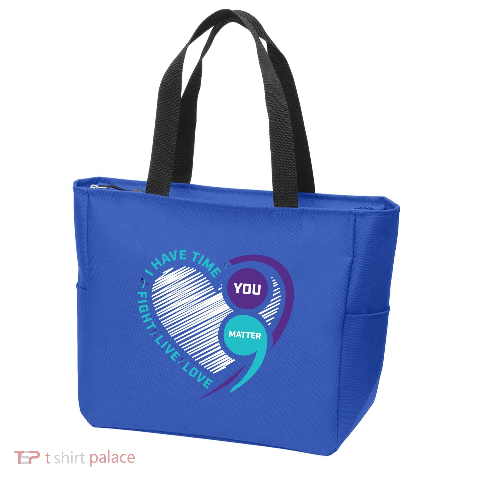 Suicide Awareness Prevention Heart Semi Colon You Matter Great Gift Tote Bag