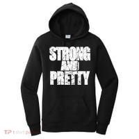 Strong And Pretty Fitness Gym Workout Weights Weightlifting Gift Women's Hoodie thumb 0