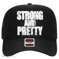 Strong And Pretty Fitness Gym Workout Weights Weightlifting Gift Hat thumb 0