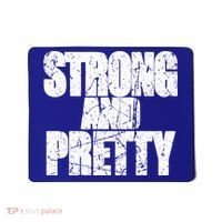 Strong And Pretty Fitness Gym Workout Weights Weightlifting Gift Mousepad thumb 0