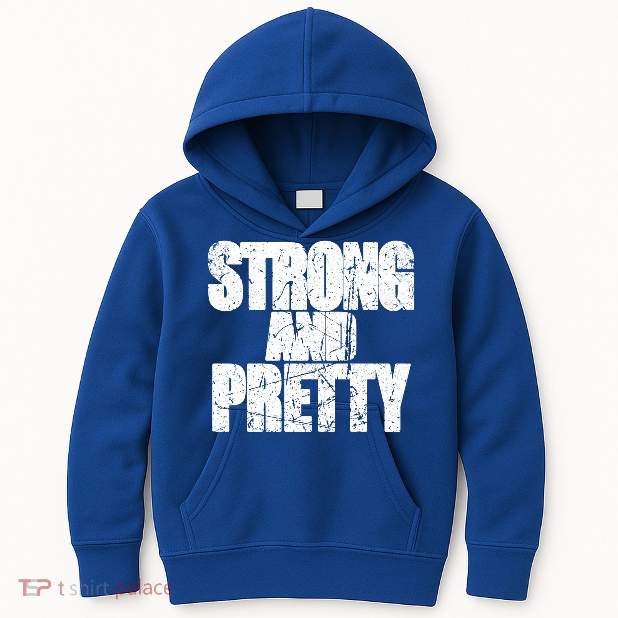 Strong And Pretty Fitness Gym Workout Weights Weightlifting Gift Kids Hoodie