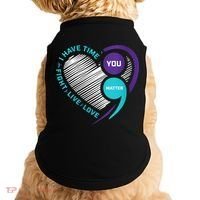 Suicide Awareness Prevention Heart Semi Colon You Matter Doggie Tank thumb 0