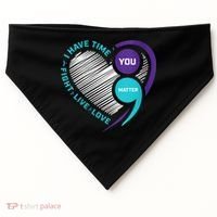 Suicide Awareness Prevention Heart Semi Colon You Matter USA-Made Doggie Bandana thumb 0