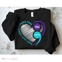 Suicide Awareness Prevention Heart Semi Colon You Matter Sweatshirt thumb 2