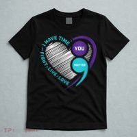 Suicide Awareness Prevention Heart Semi Colon You Matter T-Shirt thumb 5