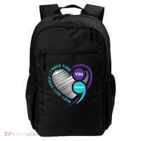 Suicide Awareness Prevention Heart Semi Colon You Matter Backpack thumb 0