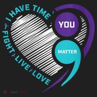 Suicide Awareness Prevention Heart Semi Colon You Matter Beanie thumb 2