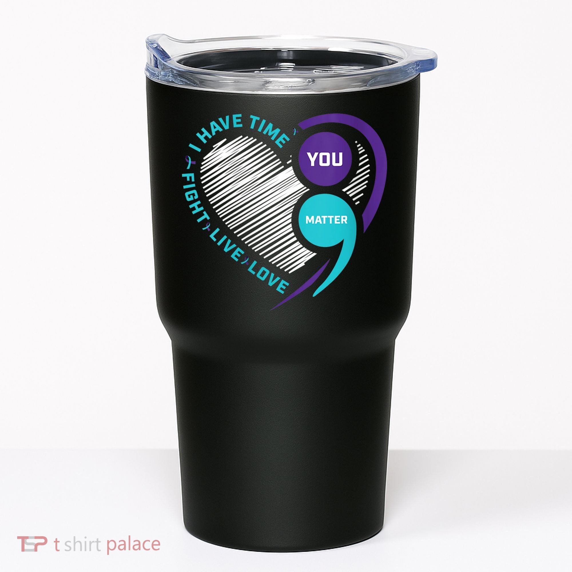 Suicide Awareness Prevention Heart Semi Colon You Matter Tumbler