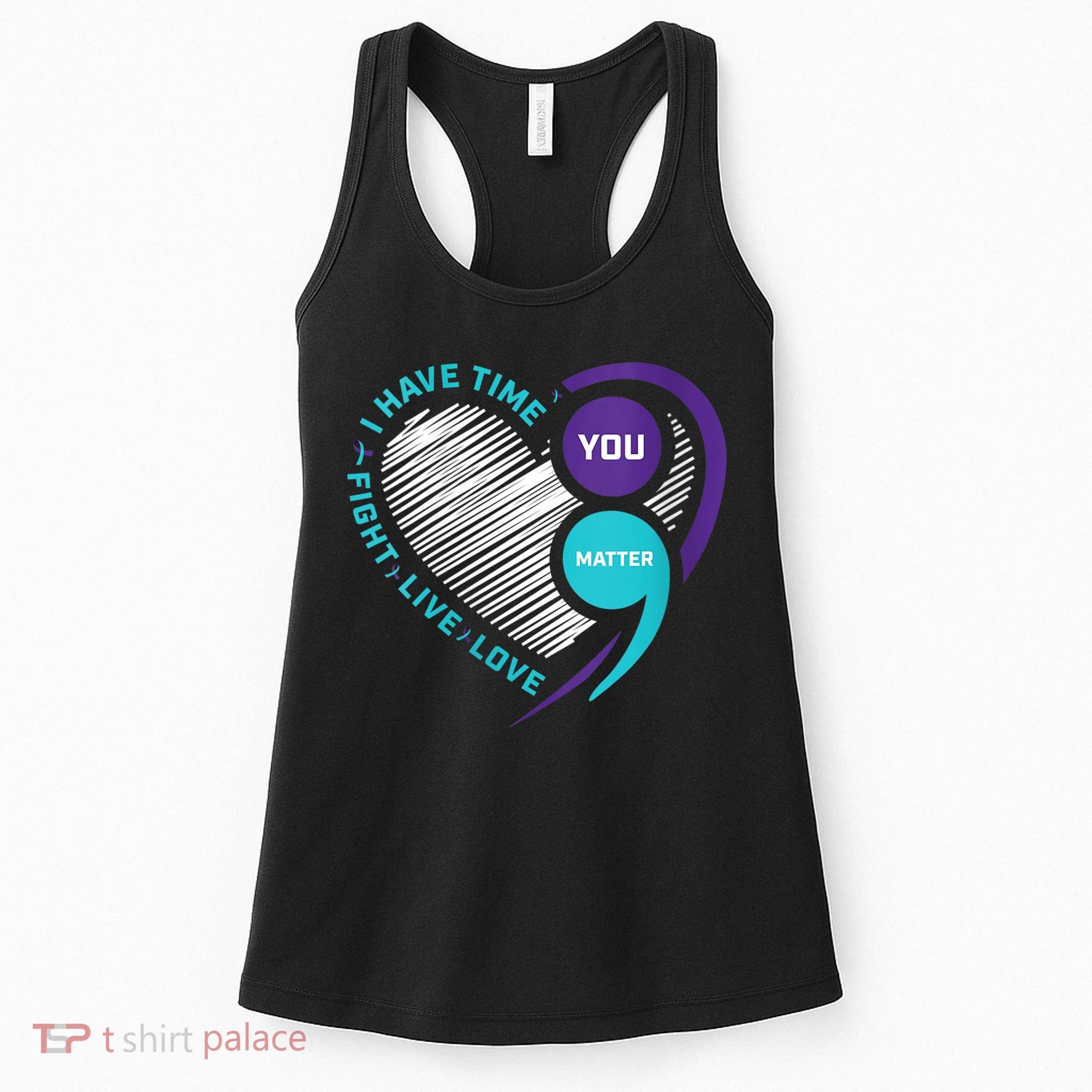 Suicide Awareness Prevention Heart Semi Colon You Matter Women's Tank Top