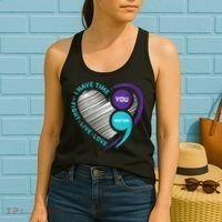 Suicide Awareness Prevention Heart Semi Colon You Matter Women's Tank Top thumb 2