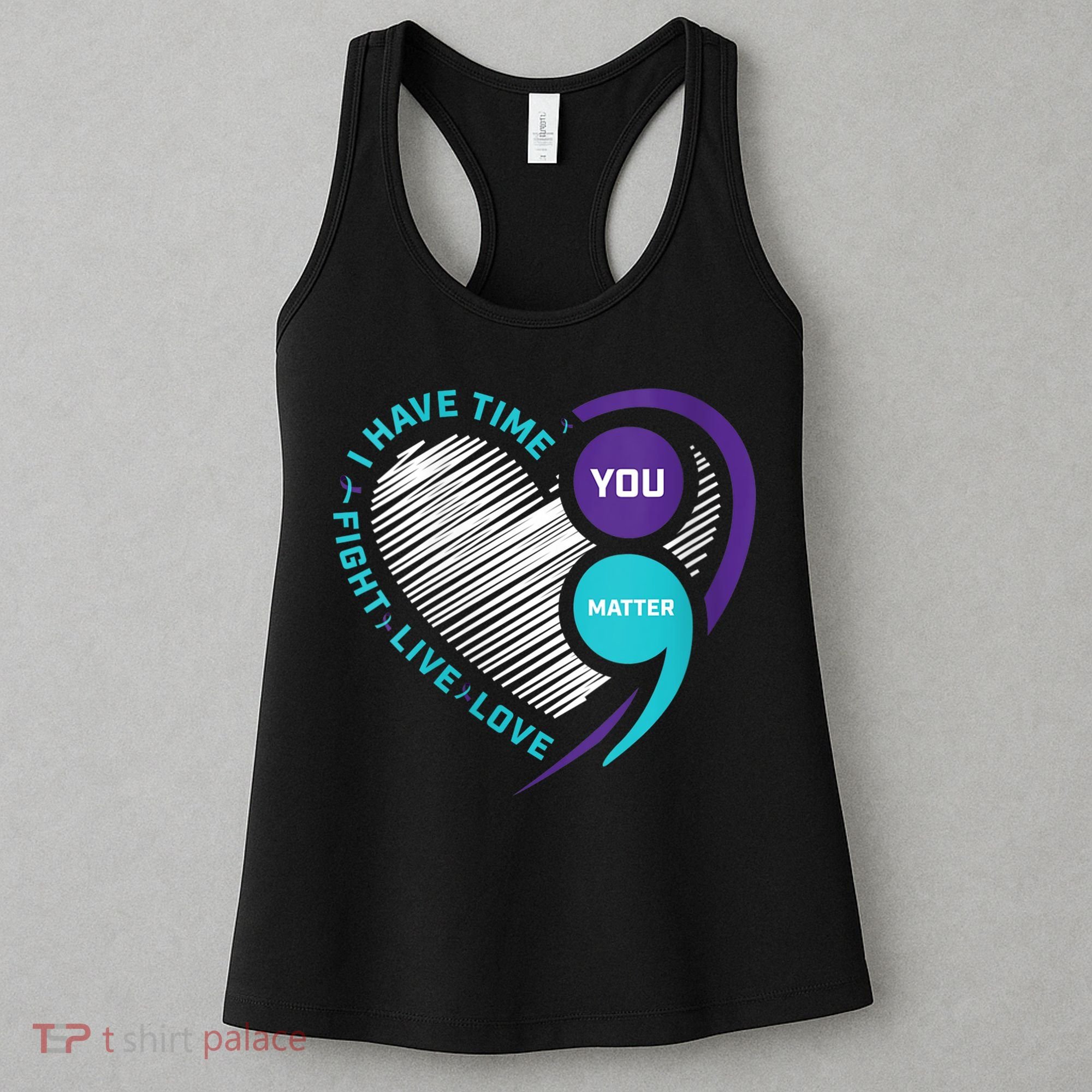 Suicide Awareness Prevention Heart Semi Colon You Matter Women's Tank Top