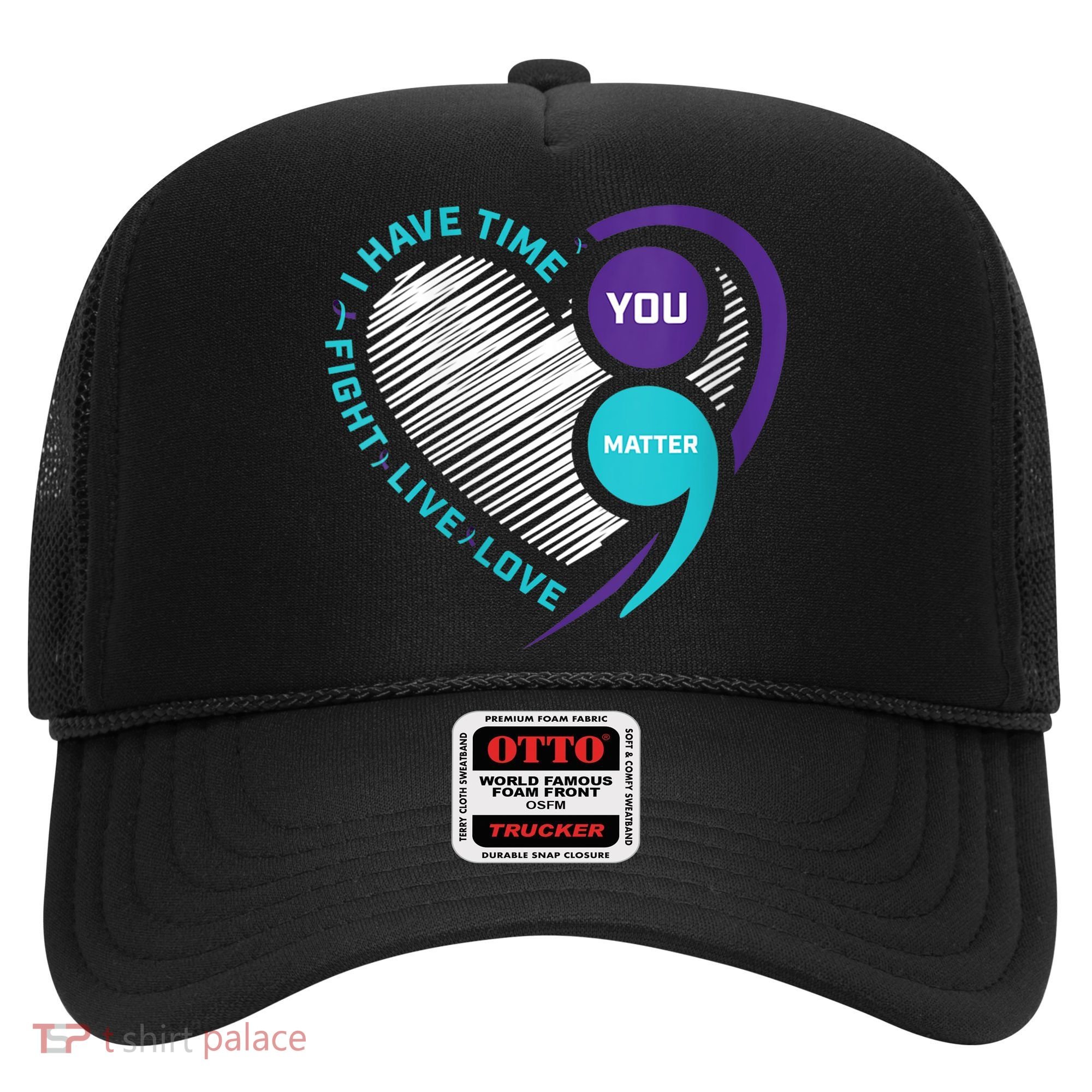 Suicide Awareness Prevention Heart Semi Colon You Matter Hat