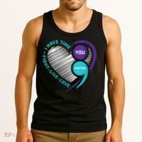 Suicide Awareness Prevention Heart Semi Colon You Matter Tank Top thumb 3