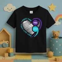 Suicide Awareness Prevention Heart Semi Colon You Matter Toddler T-Shirt thumb 3