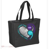 Suicide Awareness Prevention Heart Semi Colon You Matter Tote Bag thumb 2