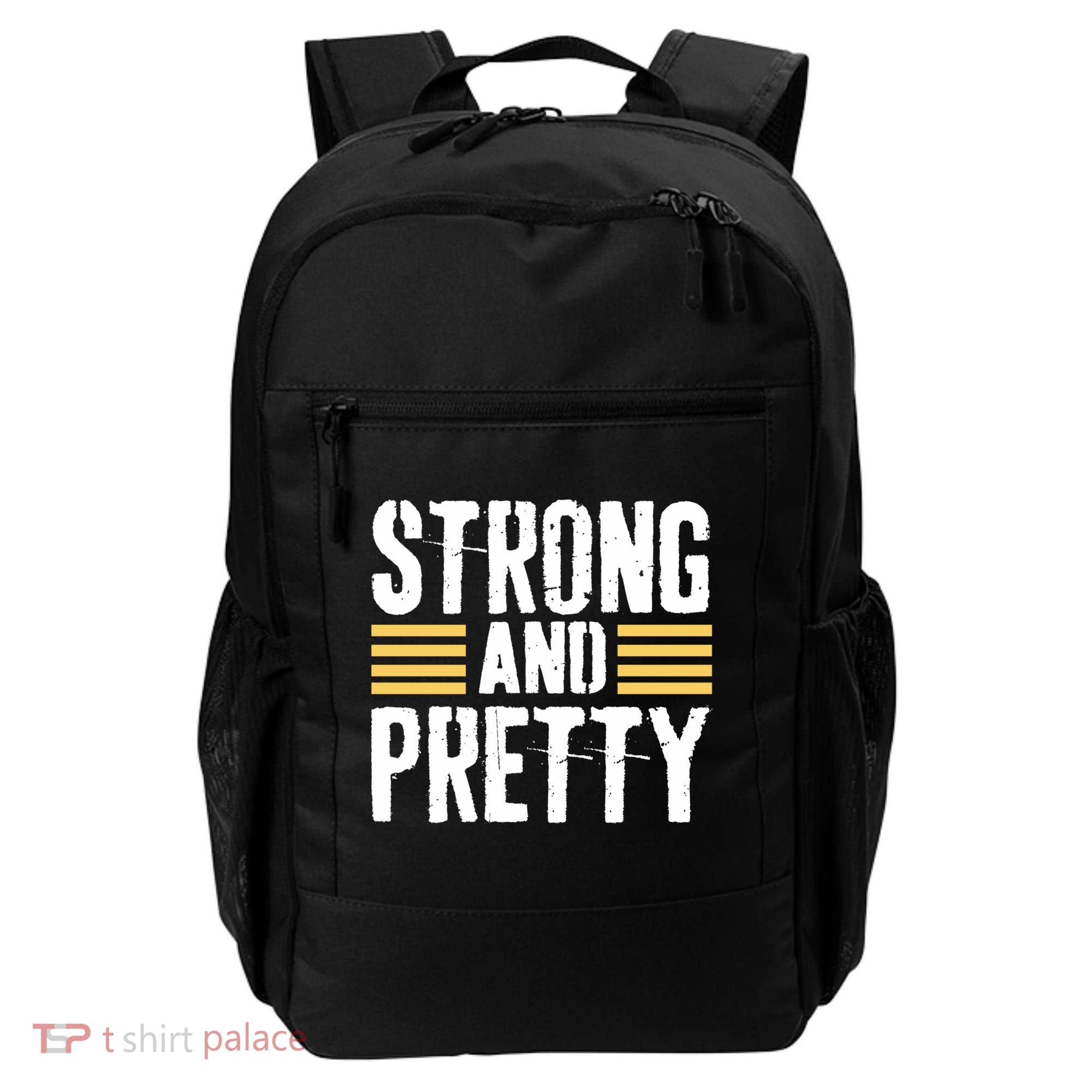 Strong And Pretty Funny Fitness Gym Gift Backpack
