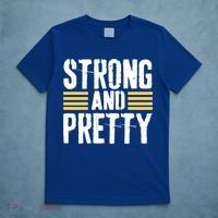 Strong And Pretty Funny Fitness Gym Gift T-Shirt thumb 5