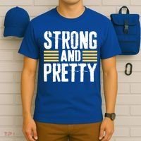 Strong And Pretty Funny Fitness Gym Gift T-Shirt thumb 6