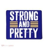 Strong And Pretty Funny Fitness Gym Gift Mousepad thumb 0