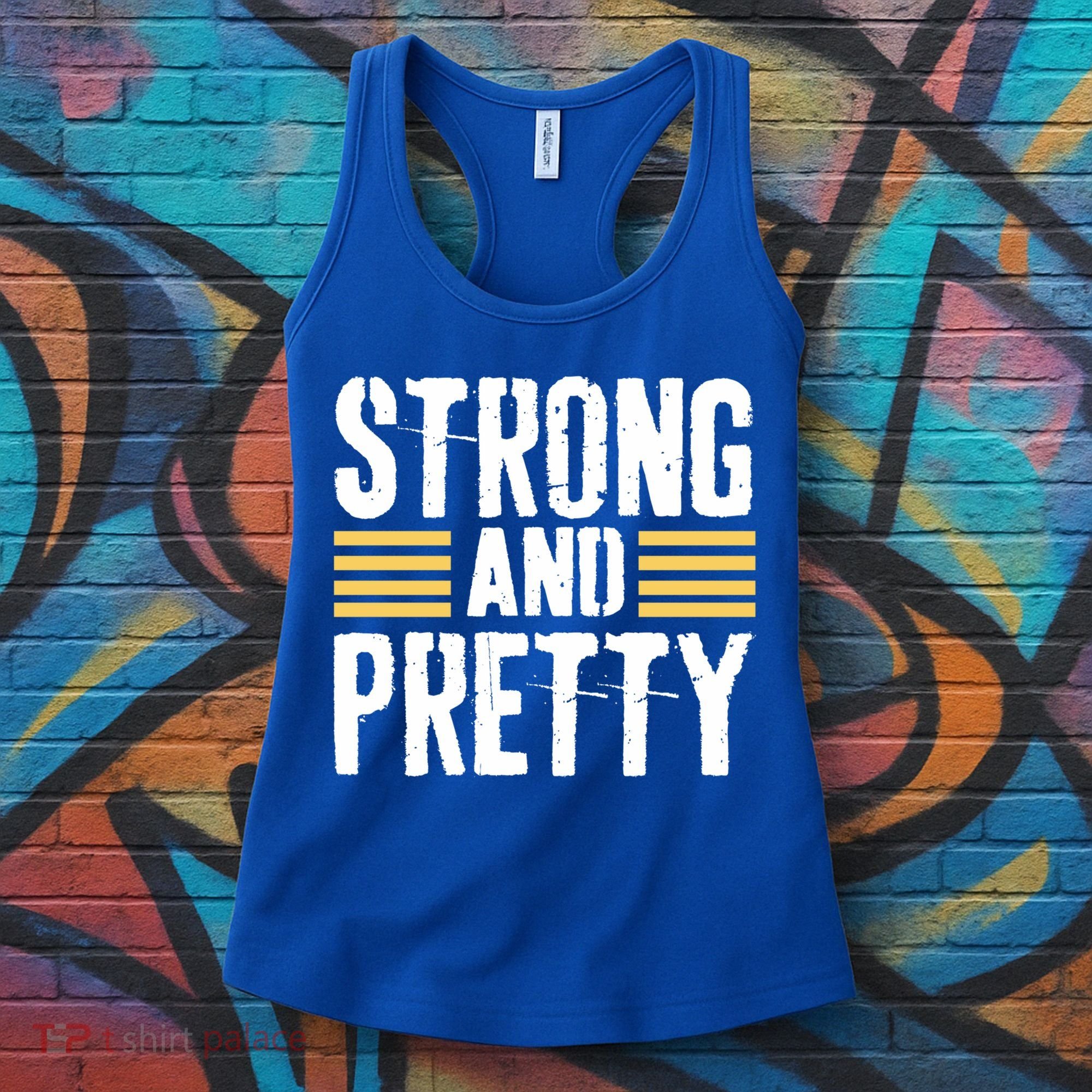 Strong And Pretty Funny Fitness Gym Gift Women's Tank Top