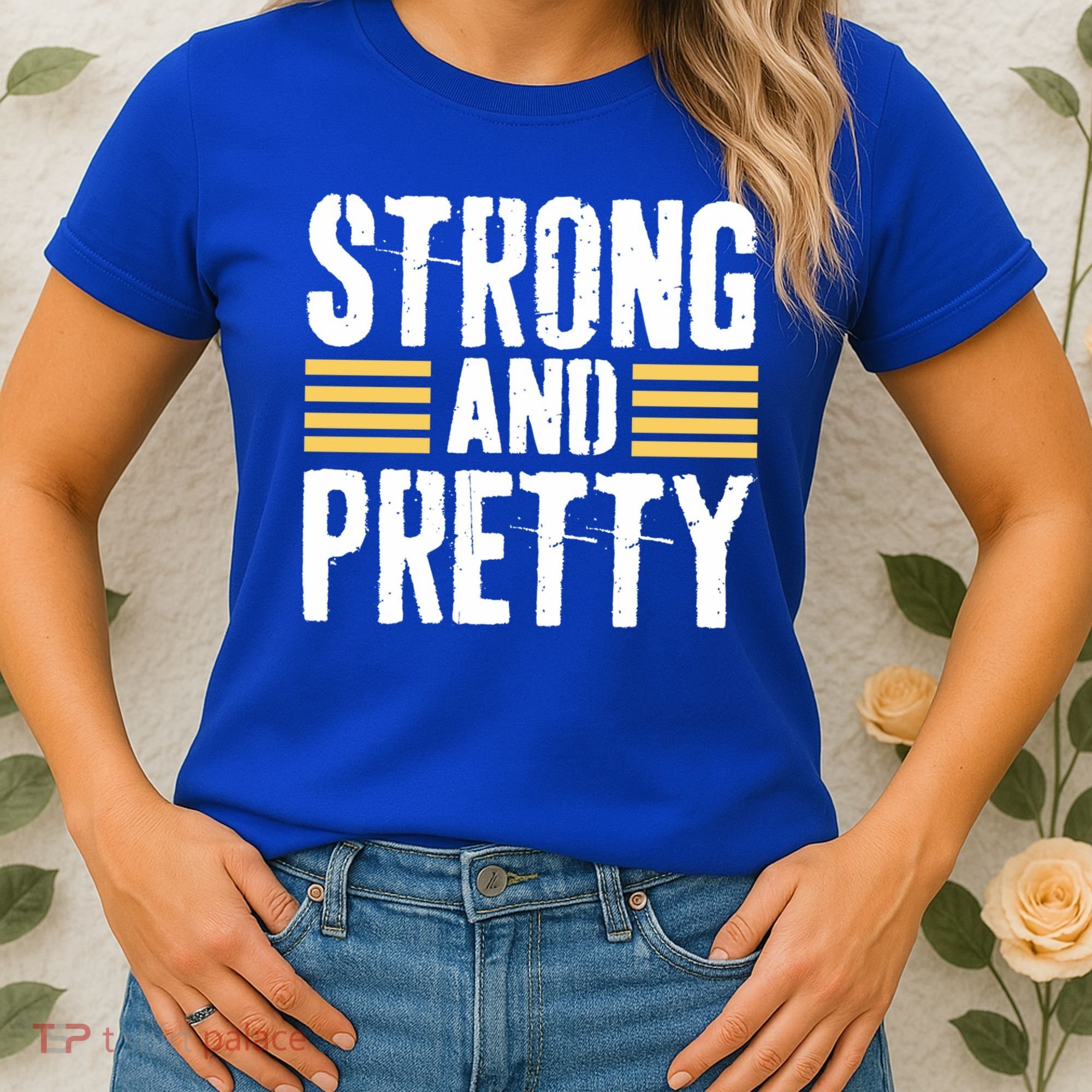 Strong And Pretty Funny Fitness Gym Gift Women's T-Shirt