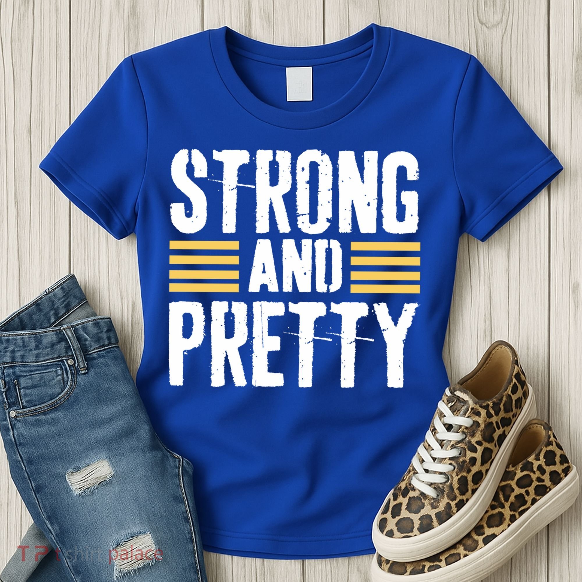 Strong And Pretty Funny Fitness Gym Gift Women's T-Shirt