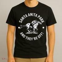 Santa Anita Park Racetrack Horse Racing Equestrian T-Shirt thumb 3