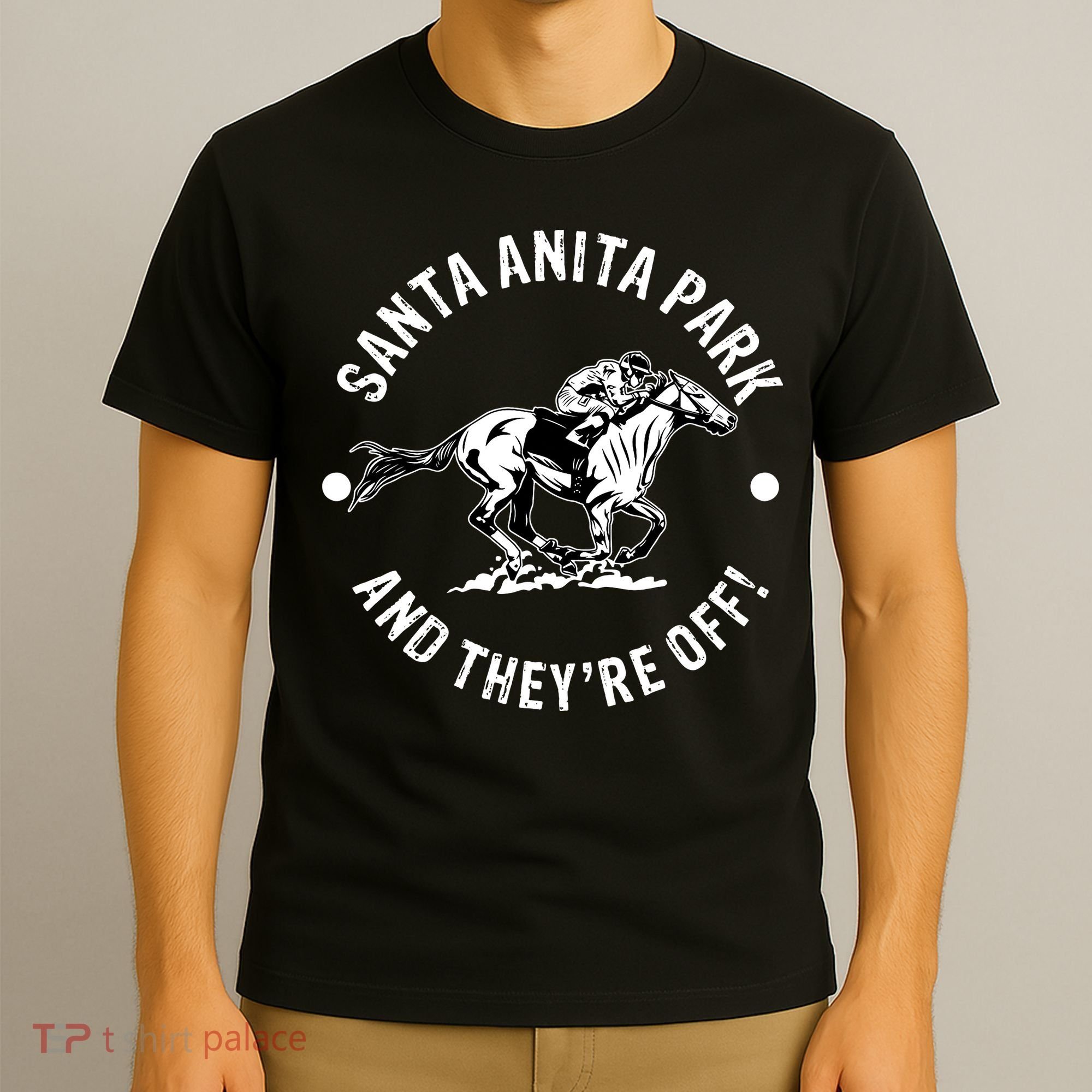 Santa Anita Park Racetrack Horse Racing Equestrian T-Shirt