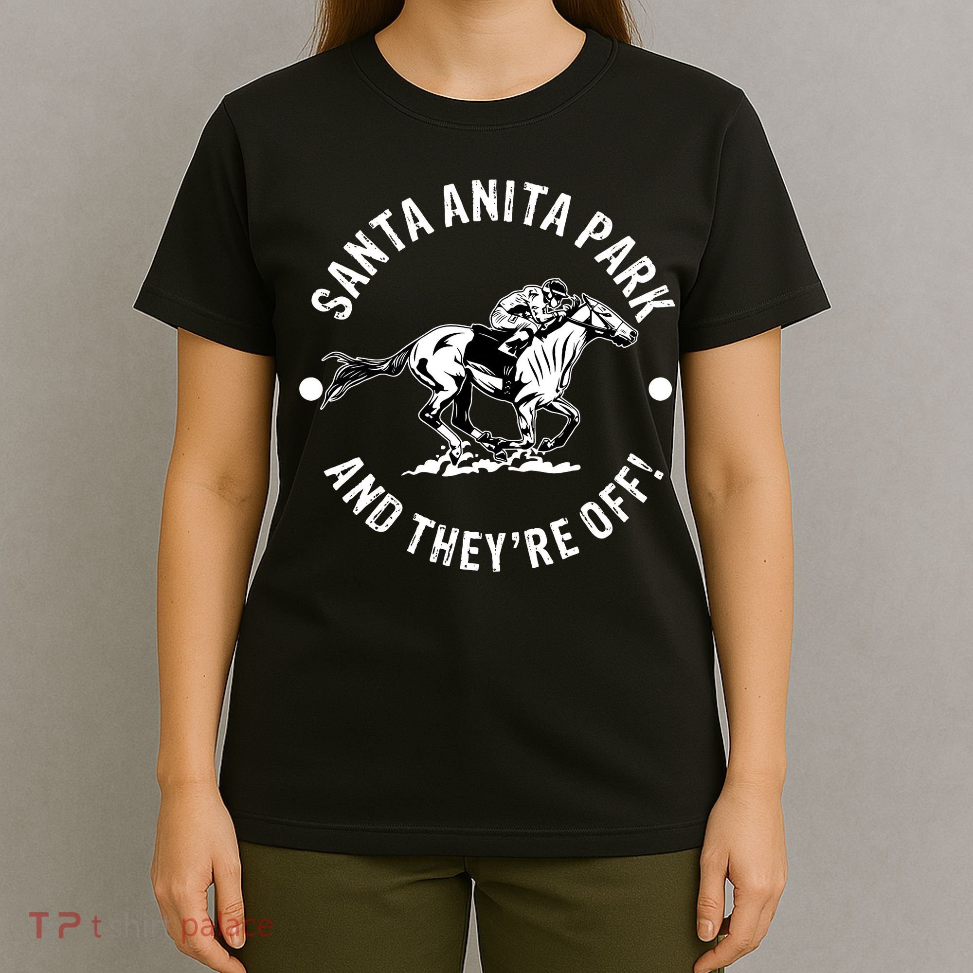 Santa Anita Park Racetrack Horse Racing Equestrian T-Shirt