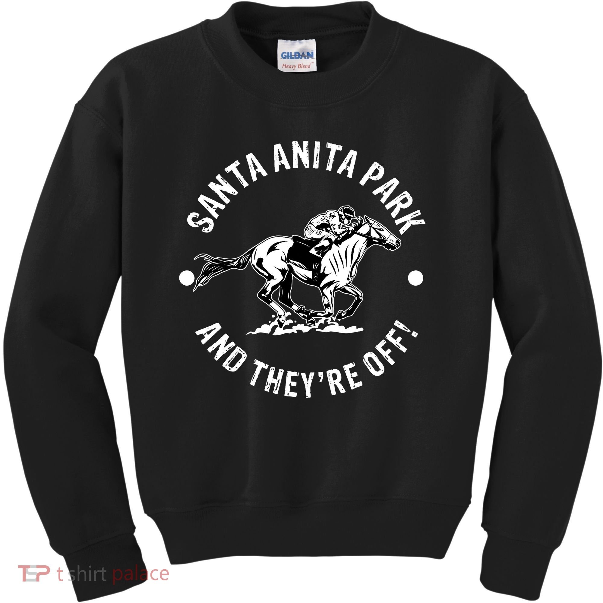 Santa Anita Park Racetrack Horse Racing Equestrian Kids Sweatshirt