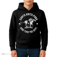 Santa Anita Park Racetrack Horse Racing Equestrian Kids Hoodie thumb 4