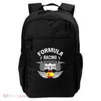Spanish Auto Race Spain Flag Formula Racing Car Blueprint Gift Backpack thumb 0