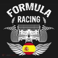 Spanish Auto Race Spain Flag Formula Racing Car Blueprint Gift Women's Hoodie thumb 2