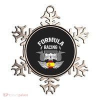 Spanish Auto Race Spain Flag Formula Racing Car Blueprint Gift Ornament thumb 0