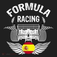 Spanish Auto Race Spain Flag Formula Racing Car Blueprint Gift Hat thumb 2