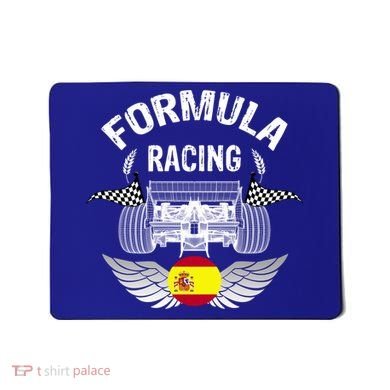Spanish Auto Race Spain Flag Formula Racing Car Blueprint Gift Mousepad