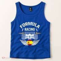 Spanish Auto Race Spain Flag Formula Racing Car Blueprint Gift Tank Top thumb 2