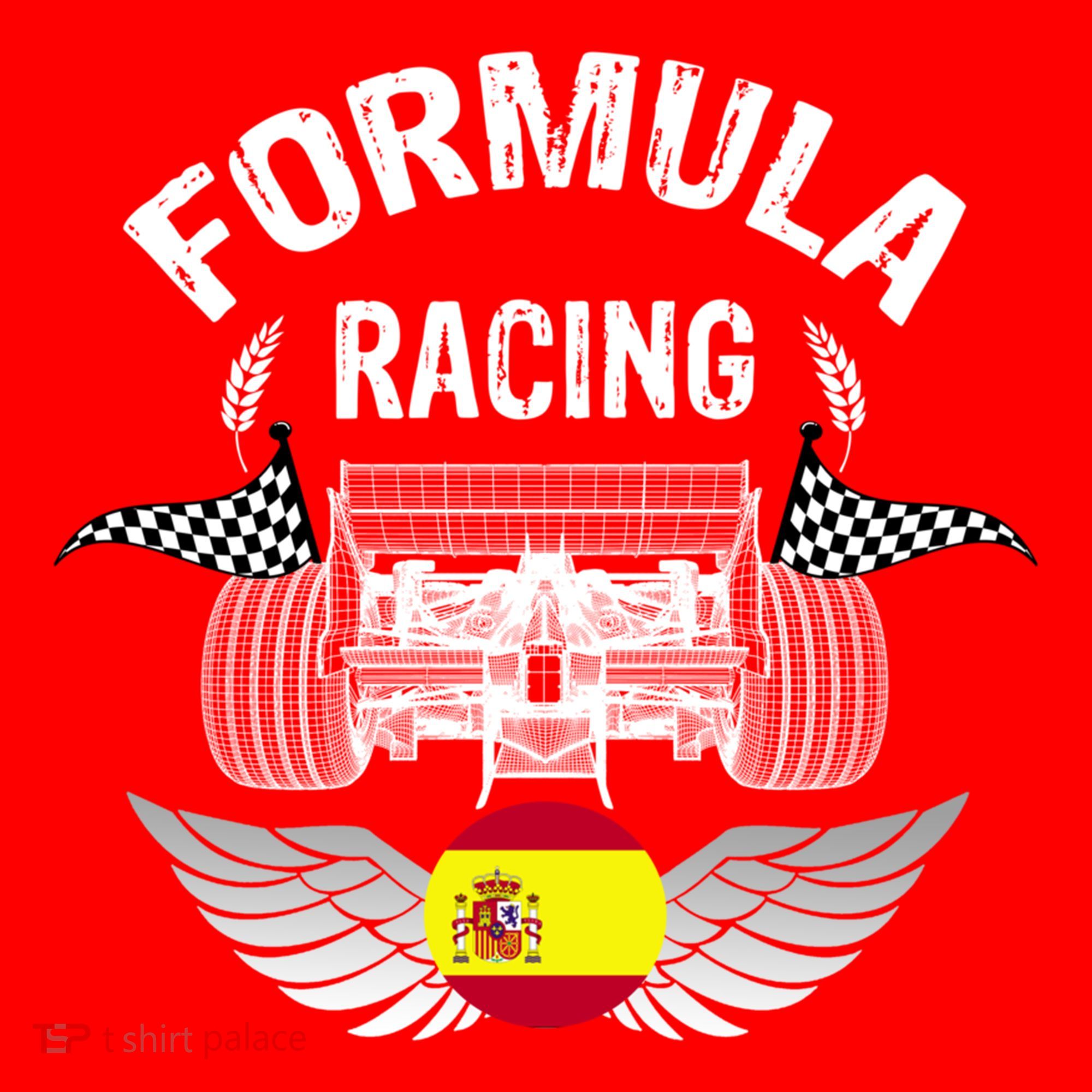 Spanish Auto Race Spain Flag Formula Racing Car Blueprint Gift Santa Hat
