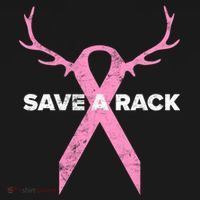 Save A Rack Breast Cancer Awareness Pink Ribbon Deer Antlers Funny Gift Women's Hoodie thumb 2