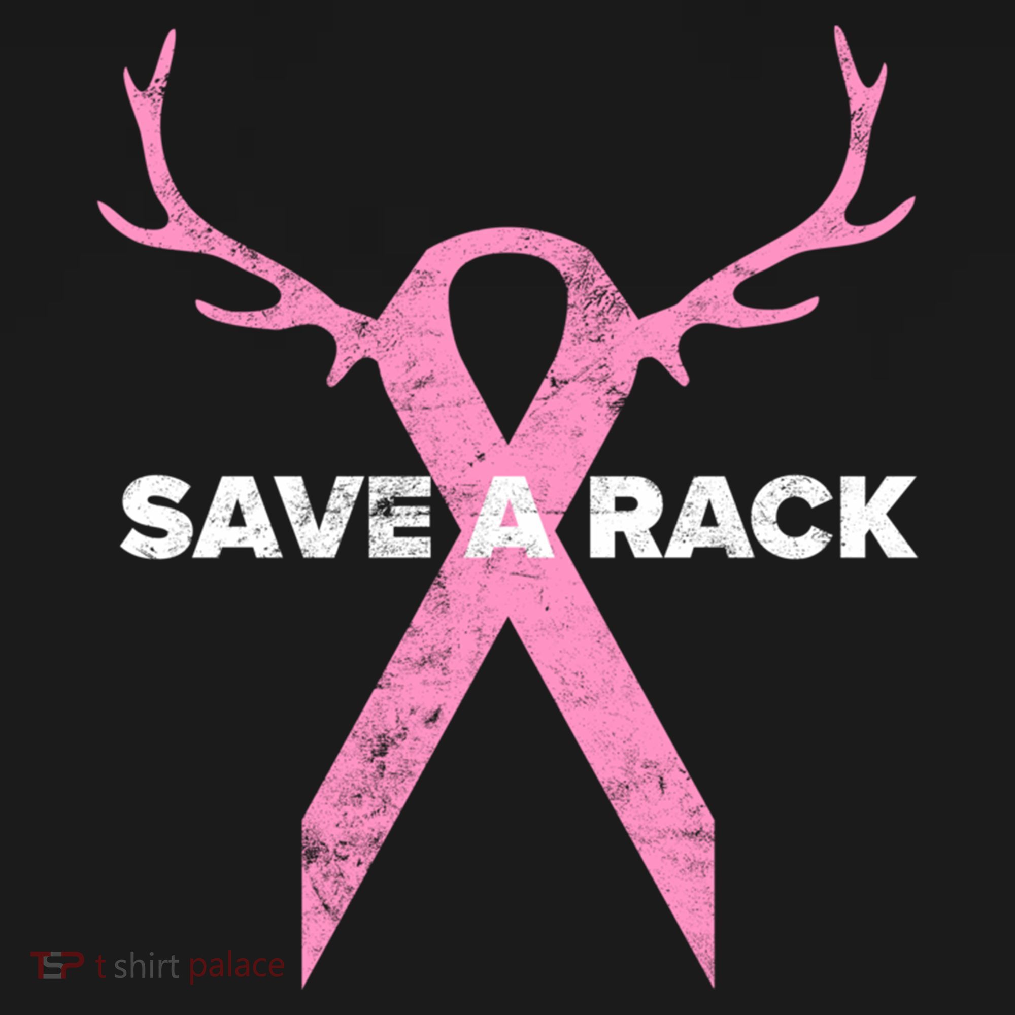 Save A Rack Breast Cancer Awareness Pink Ribbon Deer Antlers Funny Gift Women's Hoodie