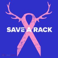 Save A Rack Breast Cancer Awareness Pink Ribbon Deer Antlers Funny Gift Polo thumb 2