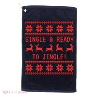 Single And Ready To Jingle Golf Towel thumb 0