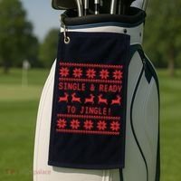 Single And Ready To Jingle Golf Towel thumb 2