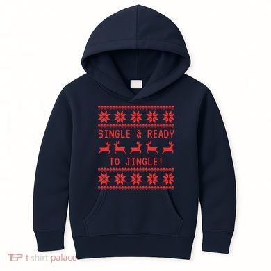 Single And Ready To Jingle Kids Hoodie