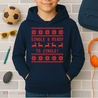 Single And Ready To Jingle Kids Hoodie thumb 2