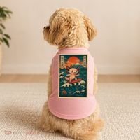 Surfing Axolotl Retro Japanese Kawaii Wave Adventure Ukiyo-e Doggie Tank thumb 2
